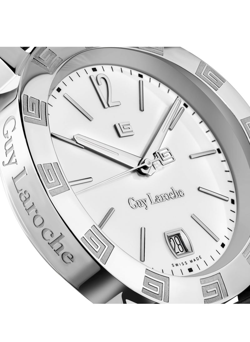 Guy Laroche Alex Watch for Men with Silver Stainless Steel Bracelet 40 mm 5 Atm  - Image 4