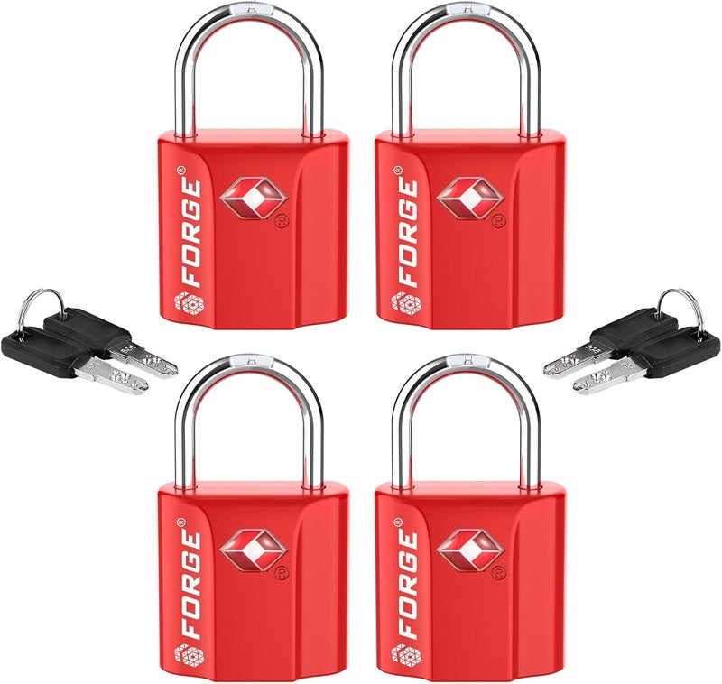 Middle East hit product Luggage Locks, Ultra-Secure Dimple Key Travel Locks with Zinc Alloy Body, Black 4 Pack - Image 2