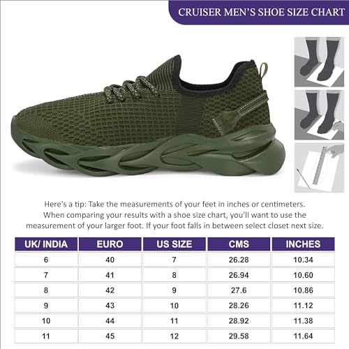 Cruiser Sneaker for Men | Lightweight & Stylish | Breathable Mesh Lace-Up Shoes | Casual Wear, Gym, & Street Style 2644-4 - Image 5