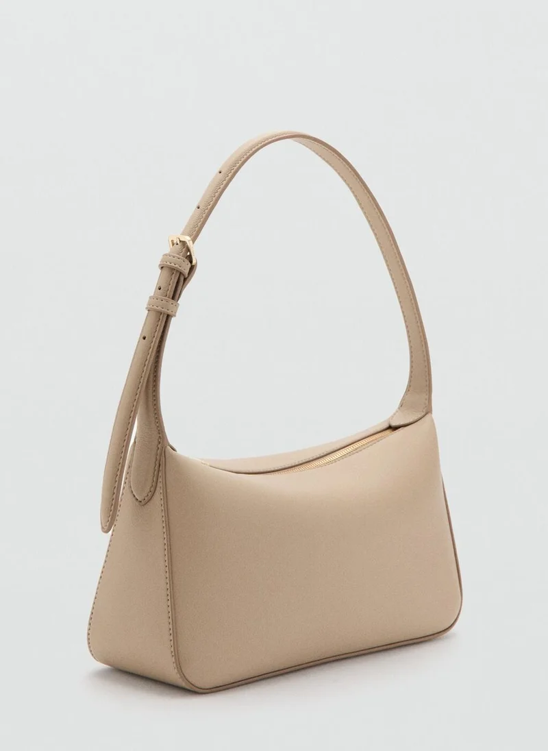 MANGO Faux-leather shoulder bag
