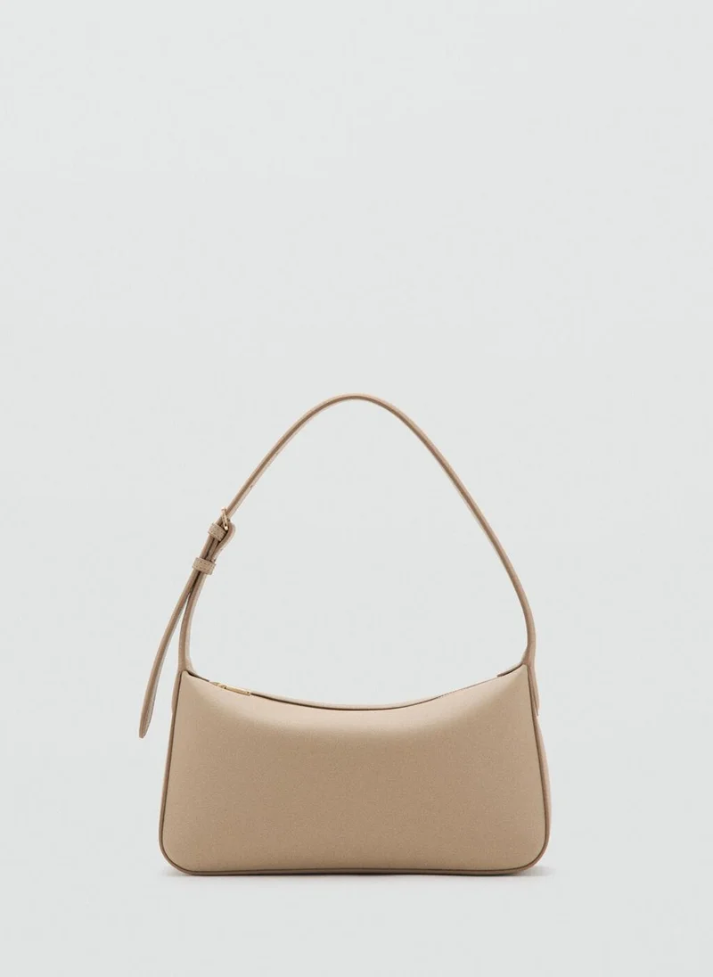 MANGO Faux-leather shoulder bag