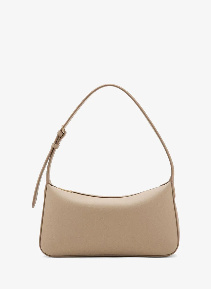 MANGO Faux-leather shoulder bag