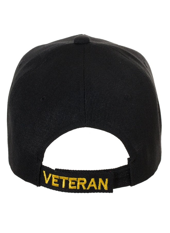 Artisan Owl - Thank A Vet For Your Freedom Veteran Embroidered Cap - Adjustable Hook & Loop Closure (Black) - Image 1