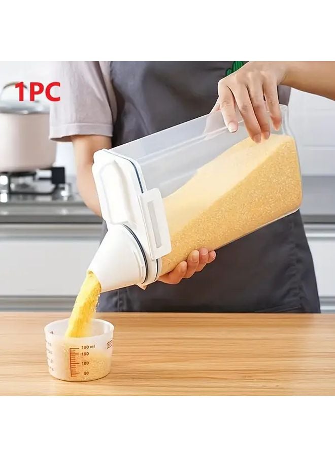 1pc Large Capacity Airtight Food Storage Container For Cereals Rice Grains - Image 1