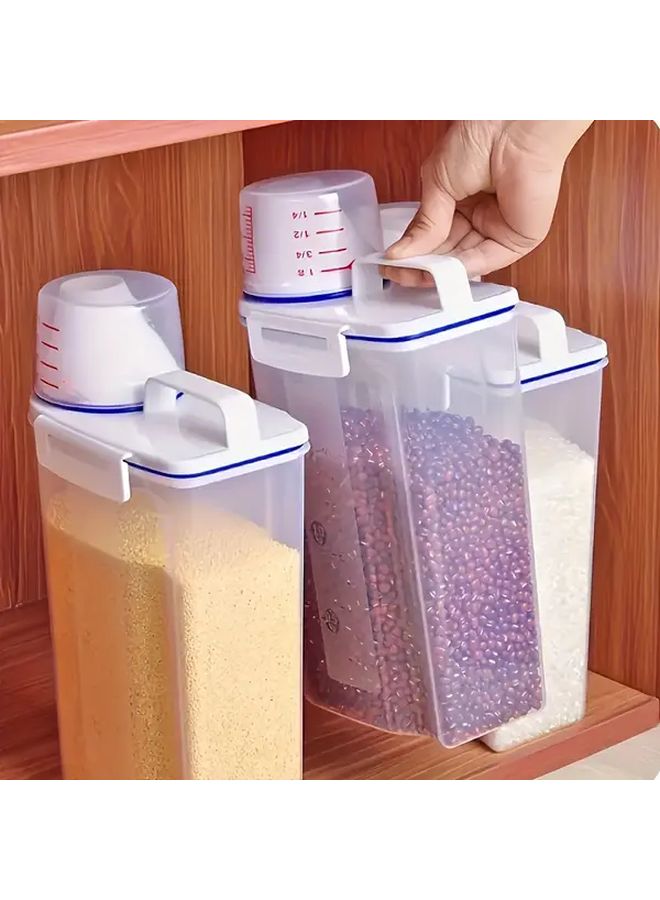 1pc Large Capacity Airtight Food Storage Container For Cereals Rice Grains - Image 4