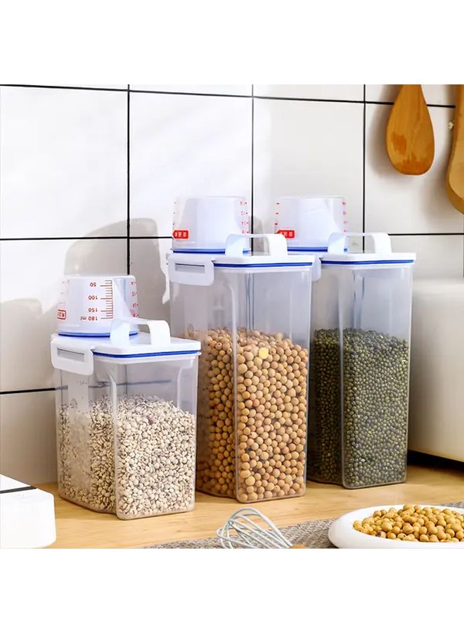 1pc Large Capacity Airtight Food Storage Container For Cereals Rice Grains - Image 2