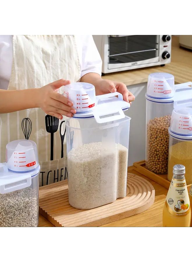 1pc Large Capacity Airtight Food Storage Container For Cereals Rice Grains - Image 5