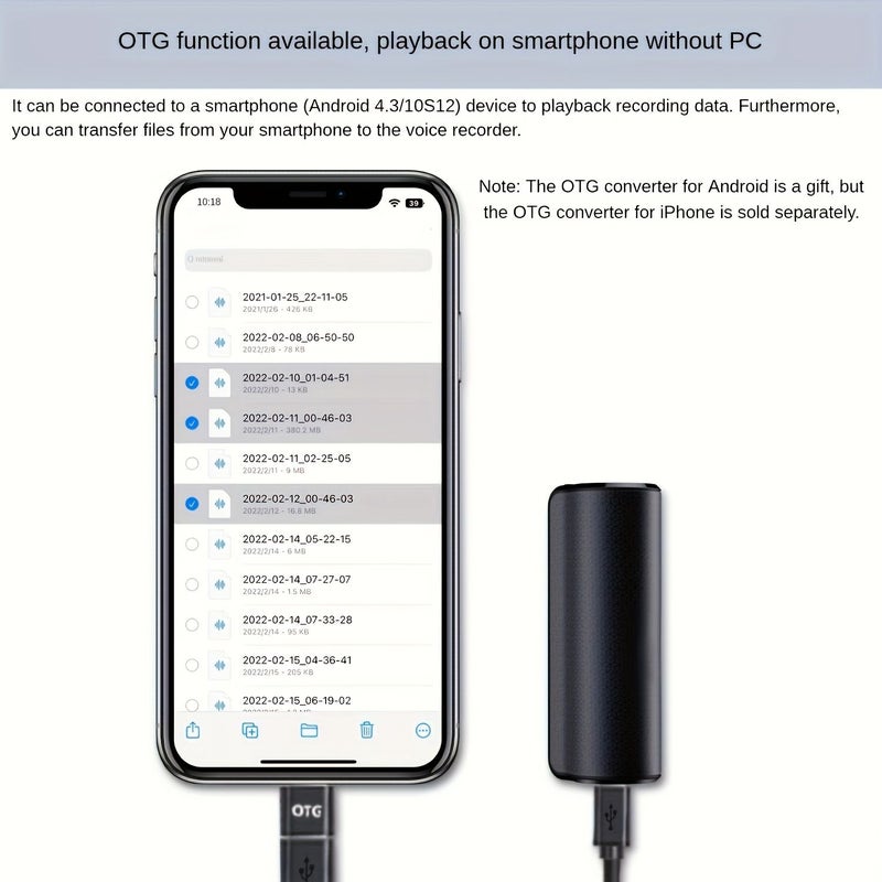 Portable 16GB Magnetic Recording Device with 350 Hours Ultra Long Battery Life Voice Activated Recording Intelligent HD Noise Reduction Long Distance Operation Extended Standby Time - Image 4