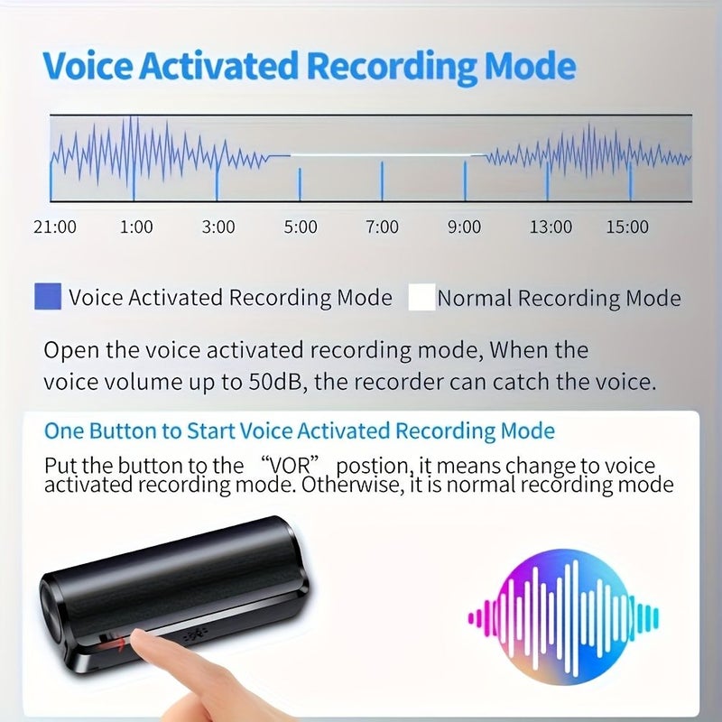 Portable 16GB Magnetic Recording Device with 350 Hours Ultra Long Battery Life Voice Activated Recording Intelligent HD Noise Reduction Long Distance Operation Extended Standby Time - Image 5