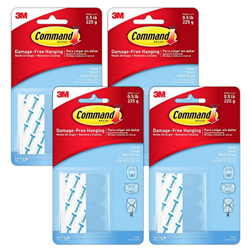Command Small Refill Strips SSNK, 48 Strips, Clear, - Image 1