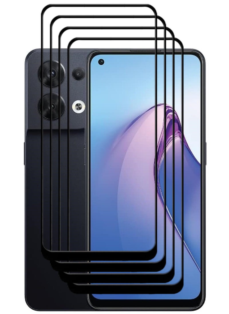 ACLIX 4 Pieces Antistatic ESD Dustproof Premium Quality High Definition Tempered Glass Screen Protector Designed For Oppo Reno8 - Image 1