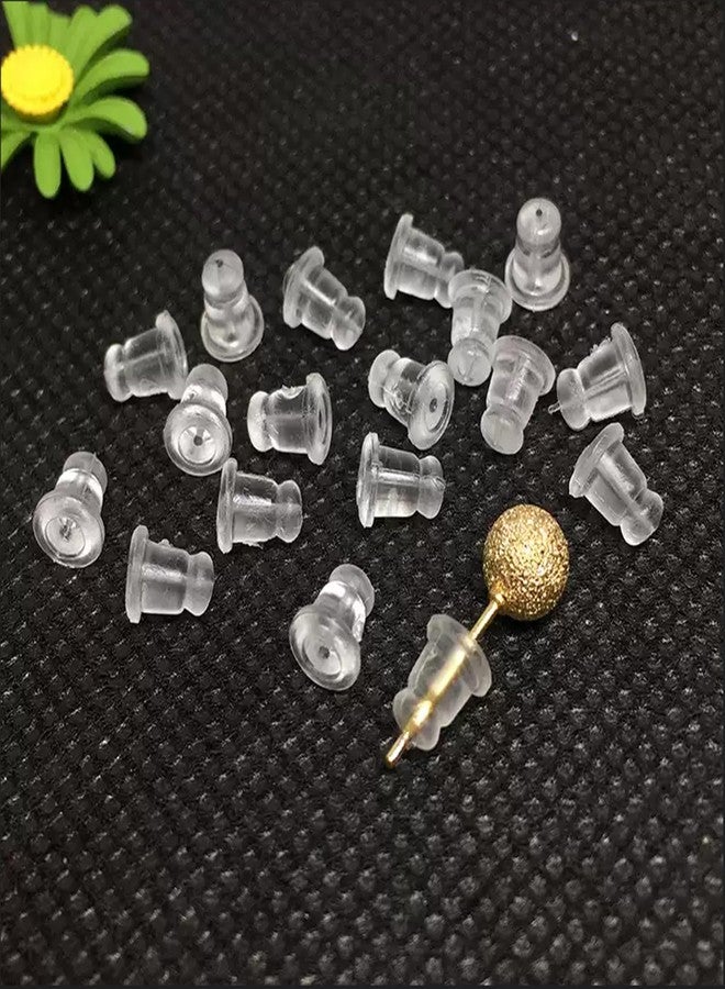Meniala Silicone Earring Backs, Clear Hypoallergenic Replacement Stoppers for Stud Post Hoop Fishhook Earrings, 100 Pack - Image 4