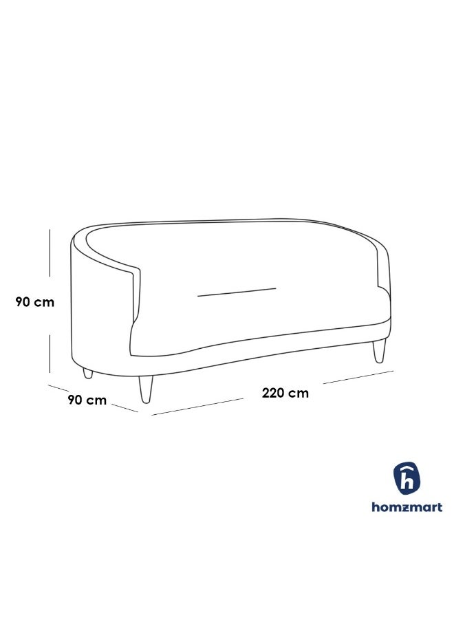 Homzmart Boucle Living Room Set 2 pieces - White  - Image 2
