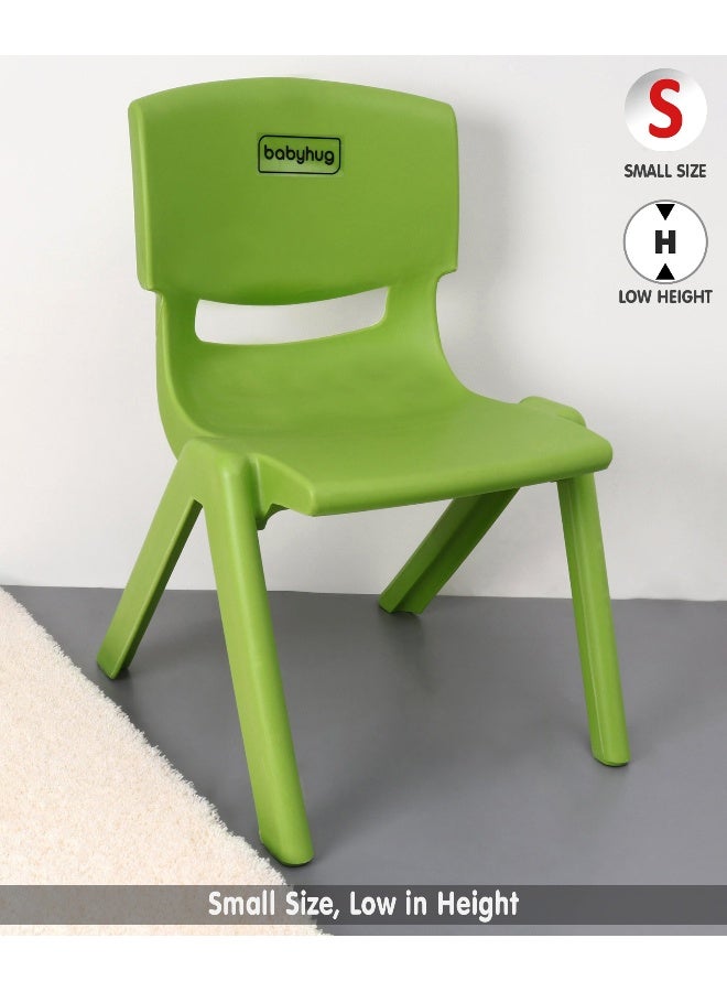 Babyhug High Backrest Kids Chair, Durable and Lightweight, 0 to 24 Months, 37 x 32 x 50 cm - Green - Image 1