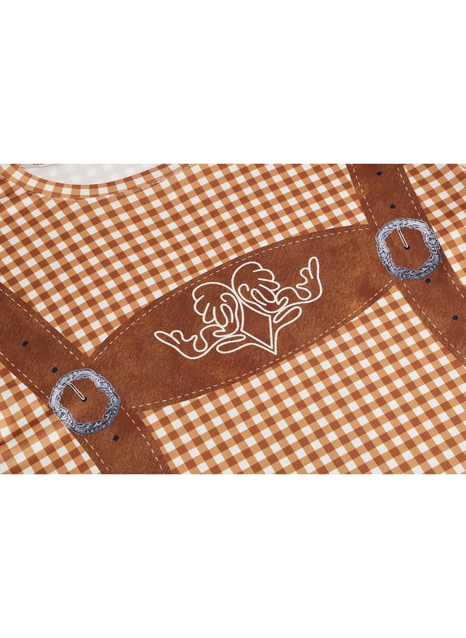 GRAJTCIN - Men's Bavarian Oktoberfest Costume Short Sleeve T-Shirt (Large,Brown) - Image 1