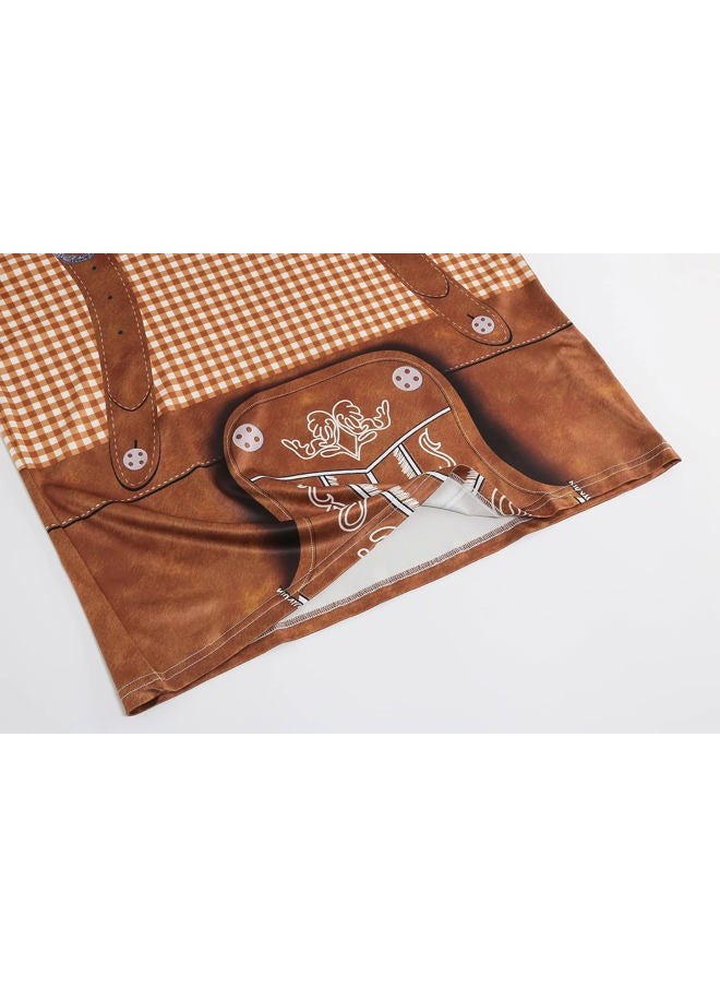 GRAJTCIN - Men's Bavarian Oktoberfest Costume Short Sleeve T-Shirt (Large,Brown) - Image 1