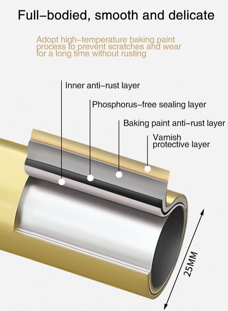 تشولوفز علاقة معاطف بقاعدة من الرخام الطبيعي، علاقة ملابس معدنية ذهبية بـ 8 خطافات، حامل شماعات عصري للمدخل، غرفة المعيشة، غرفة النوم، ذهبي. - Image 5