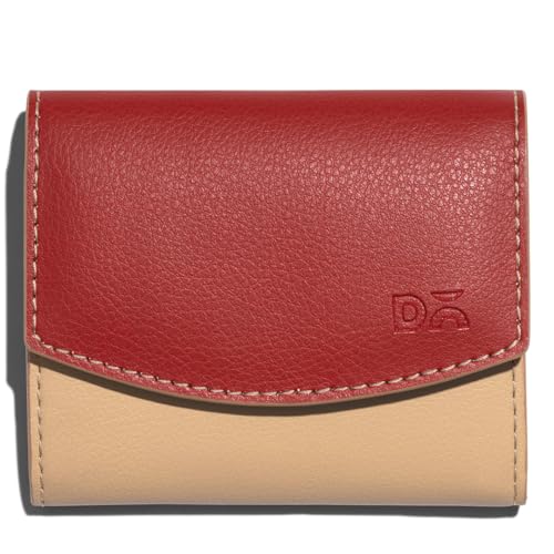 DailyObjects Terracotta Red Women's Flip Top Card Wallet | Made with Vegan Leather Material | Carefully Handcrafted | Holds up to 5 Cards | Slim and Easy to Fit in Pocket | Safety with Button Closure - Image 1