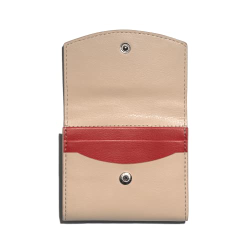 DailyObjects Terracotta Red Women's Flip Top Card Wallet | Made with Vegan Leather Material | Carefully Handcrafted | Holds up to 5 Cards | Slim and Easy to Fit in Pocket | Safety with Button Closure - Image 4