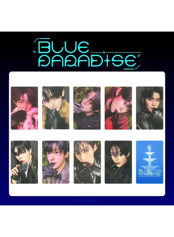NIBEMINENT 9 Pcs Kpop ZB1 BLUE PARADISE Lomo Cards Card For Fans Collection Gifts - Image 1