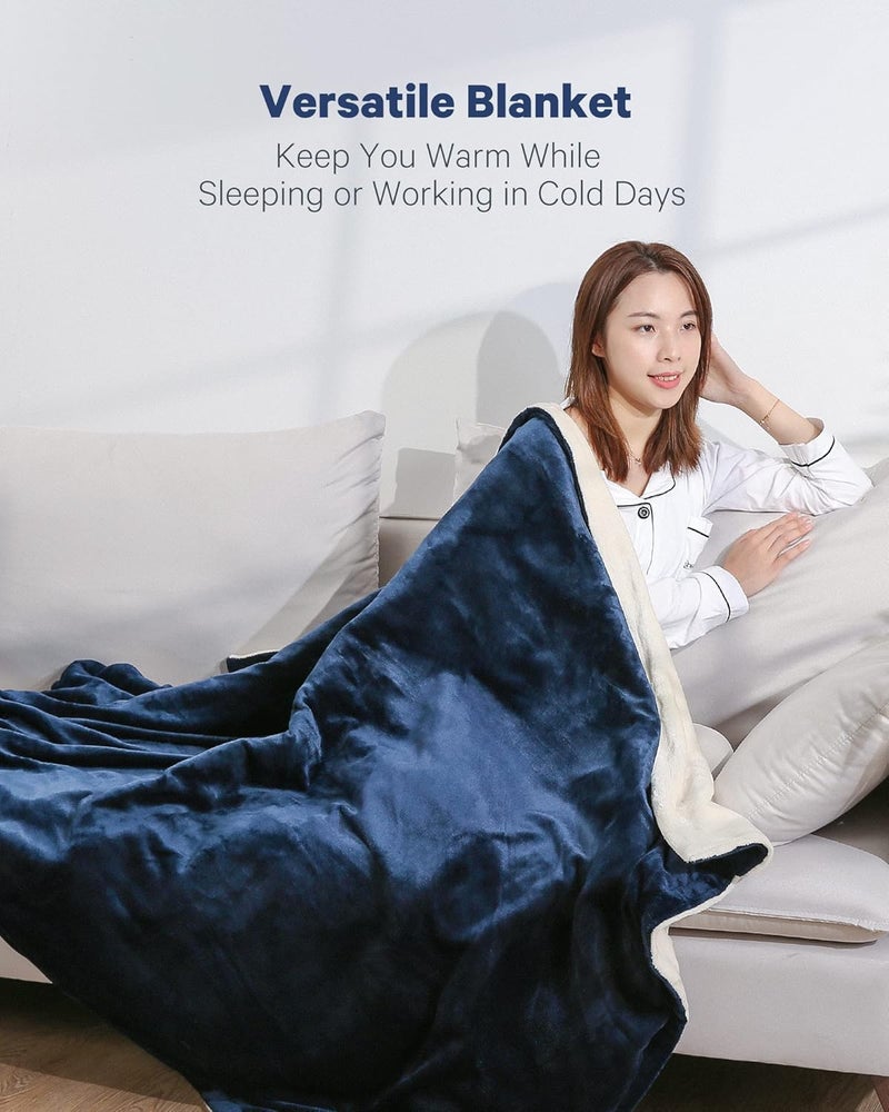 CURECURE Electric Blanket with Auto Shut Off, 4 Heating Levels, 9 Hours Auto Shut Off Timer, Overheat Protection Electric Blanket 180 x 130 cm - Image 5