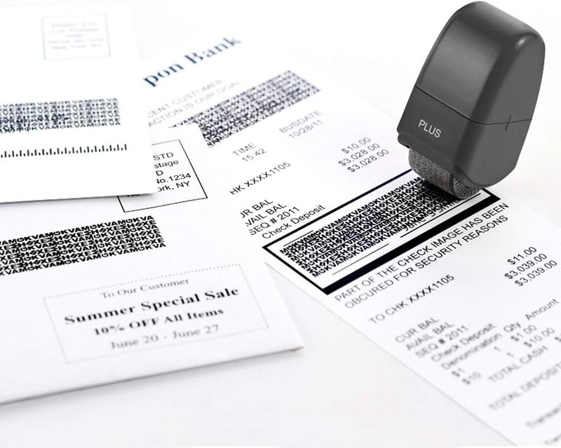 Plus Guard Your ID Identity Protection Stamp Roller, Black, IS-520CM - Image 3