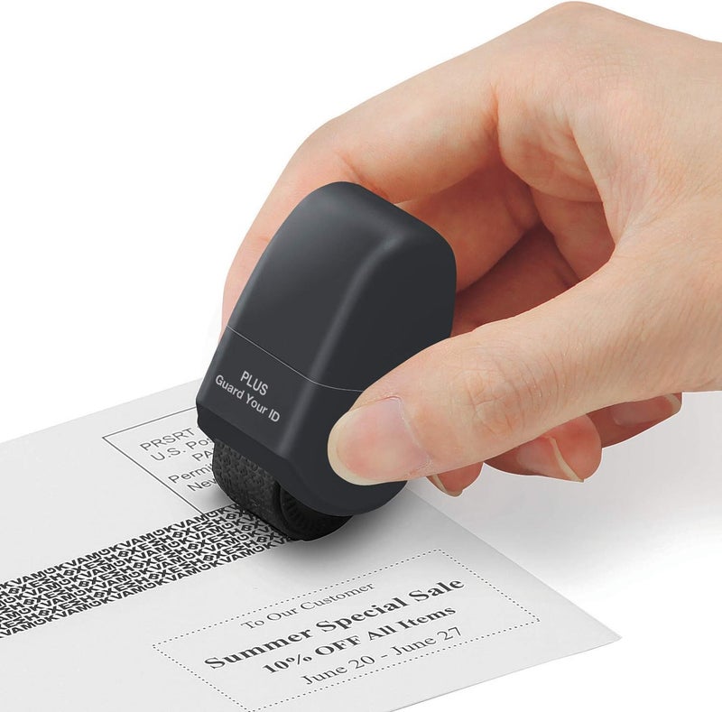 Plus Guard Your ID Identity Protection Stamp Roller, Black, IS-520CM - Image 2