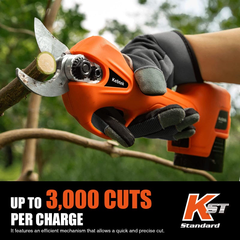Kebtek Pruning Shear Battery Powered  Kebtek Electric Pruning Shears Cordless Portable Electric Pruner With 2Pack 2Ah Rechargable Batteries -16.8V 25Mm(0.98Inch)Cutting Diameter2 - Image 3