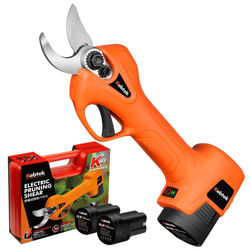 Kebtek Pruning Shear Battery Powered  Kebtek Electric Pruning Shears Cordless Portable Electric Pruner With 2Pack 2Ah Rechargable Batteries -16.8V 25Mm(0.98Inch)Cutting Diameter2 - Image 1