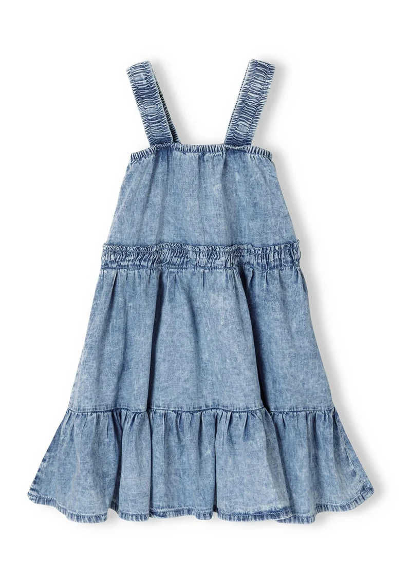 MINOTI Kids Girls Denim Tiered Dress