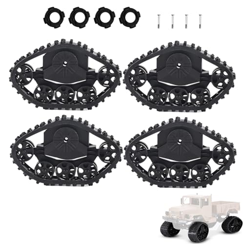 equlup 116 RC Truck Track Wheel Tire Set 4PCS Heavy Duty Rubber Tyre Upgrade Parts Replacement for Off Road Military RC Crawler - Image 1