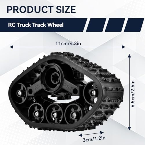 equlup 116 RC Truck Track Wheel Tire Set 4PCS Heavy Duty Rubber Tyre Upgrade Parts Replacement for Off Road Military RC Crawler - Image 5