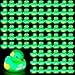 Deekin 100 Pcs LED Light up Mental Health Rubber Duck Mental Health Awareness Items 2 Green Ribbon Cute Small Rubber Ducks Glow Toy Gifts for Fundraiser Party Supplies - Image 2