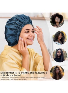 Edoneery Satin Bonnet Silk Bonnet Hair Bonnet For Sleeping Satin Bonnet For Natural Hair Bonnets For Women Silk Bonnet For Natural Hair  - Image 4
