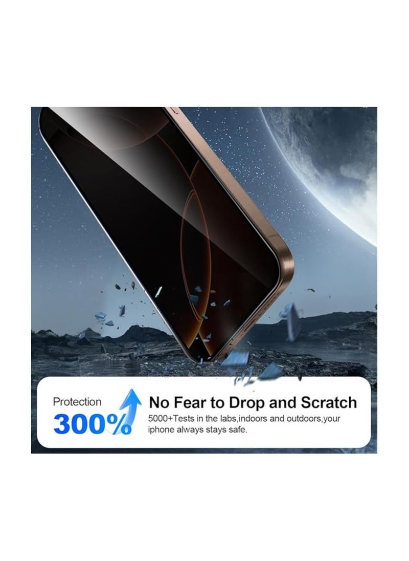 Raxoom [2-Pack] Privacy Screen Protector for iPhone 14Pro (6.1inch),Edge to Edge Protection Full Cover Private Anti-Spy Case-Friendly Curved - Image 4