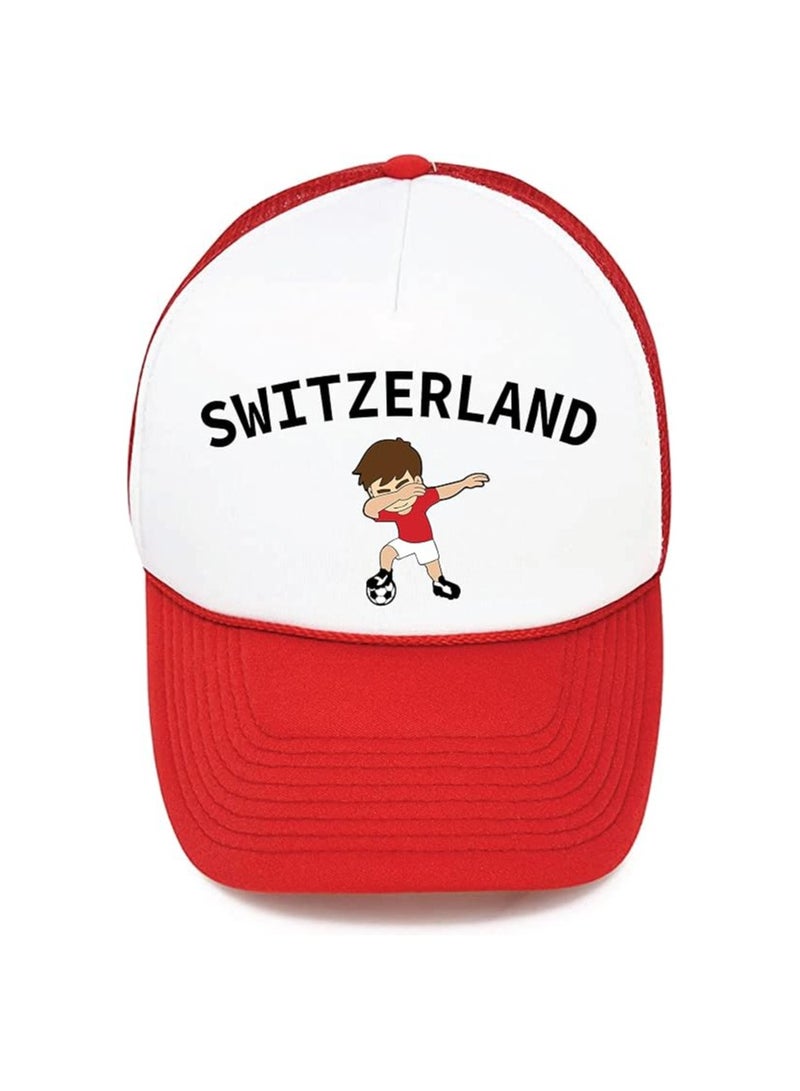 Switzerland Sports Cap With Adjustment Plastic Snap Closure For Men And Women - Image 1