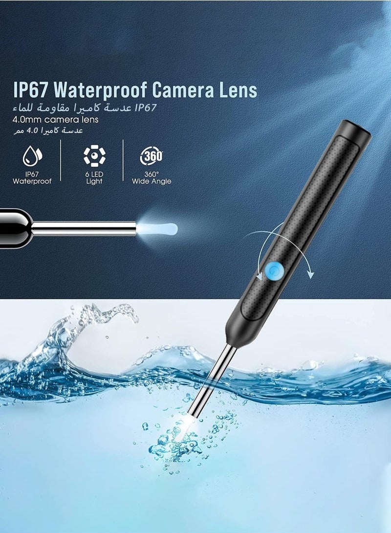 JOGAMS Ear Wax Removal 2000w HD Camera with Camera Earwax Remover Tool with 9 Pcs Ear Set Earwax Removal Kit with Light with 6 Soft Silicone Ear Spoons Ear Cleaner for iOS and Android  - Image 3
