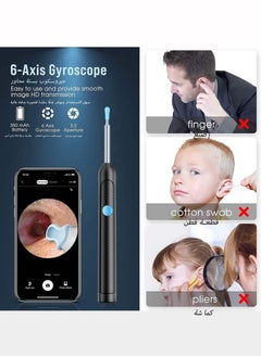JOGAMS Ear Wax Removal 2000w HD Camera with Camera Earwax Remover Tool with 9 Pcs Ear Set Earwax Removal Kit with Light with 6 Soft Silicone Ear Spoons Ear Cleaner for iOS and Android  - Image 5