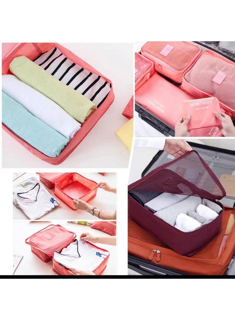 6-in-1 Travel Bag Organizer Set – Perfect organization with high quality and durable zippers for travel and commuting. - Image 5