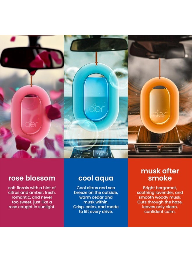 Godrej Aer O – Hanging Car Air Freshener – Assorted Pack of 3 (22.5g) | Gel Lasts up to 30 days | Car Accessories - Image 3