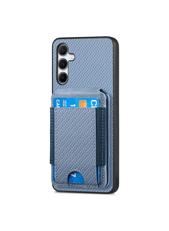 اس-توب جراب لهاتف Samsung Galaxy A55 5G مصنوع من ألياف الكربون مع حامل عمودي قابل للطي - Image 2