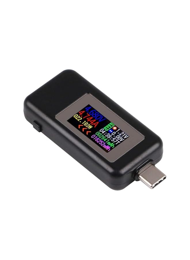 PROMASS Type-C USB Power Meter Testers, USB C Current and Voltage Bidirectional Tester, Ammeter 0-5A Voltmeter 4-30V, USB-C Charger Safety Tester, Digital Color LCD Display Multimeter, Amp Volt Detector  - Image 2