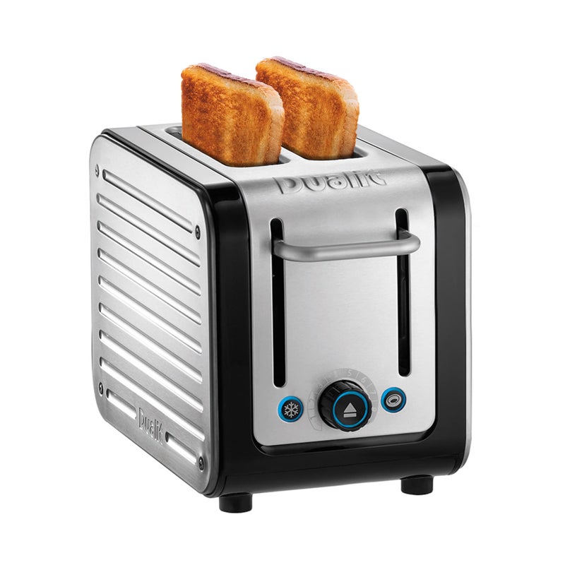 Dualit Architect 2 Slice Toaster  Brushed Stainless Steel with Black Trim  ExtraWide Slots  Peek and Pop Function  Patented Perfect Toast Technology  Matching Kettle Available  26505