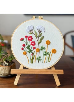 Lemon 2 Set Hand Embroidery Kit for Beginners,Flower Pattern, Art Craft Hand Sewing for Women Hobby, Kids DIY  - Image 2