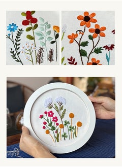 Lemon 2 Set Hand Embroidery Kit for Beginners,Flower Pattern, Art Craft Hand Sewing for Women Hobby, Kids DIY  - Image 5