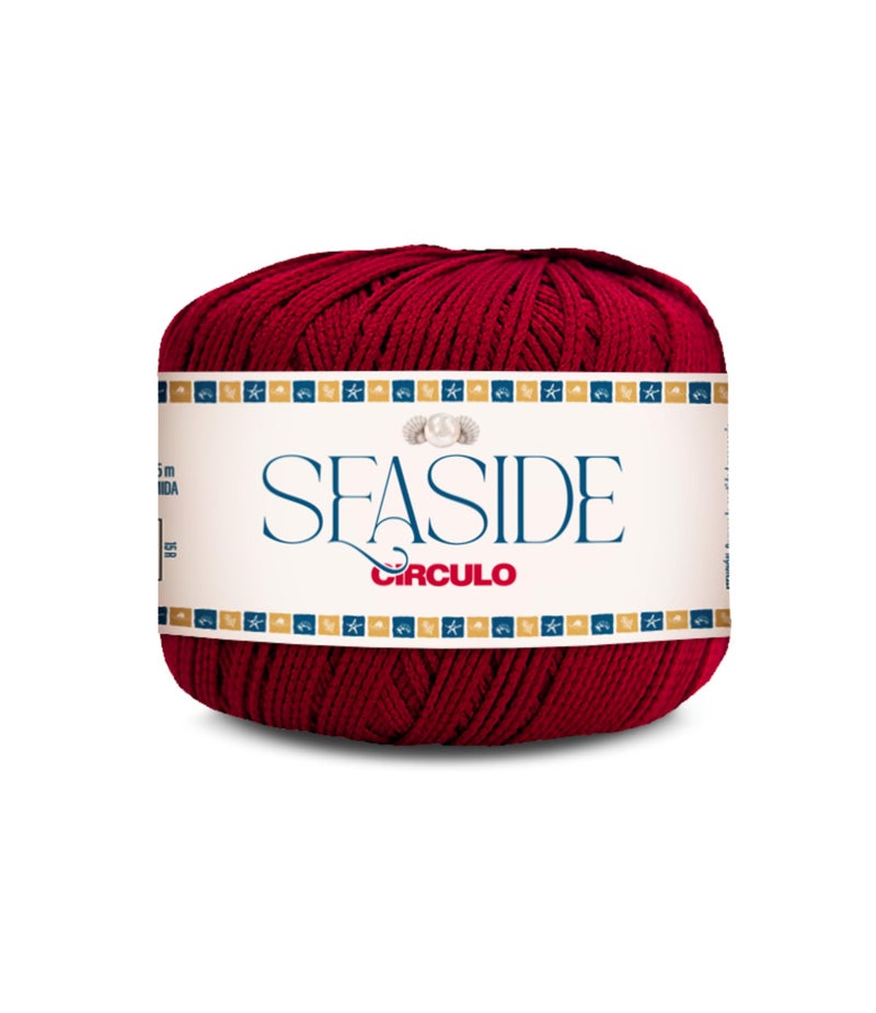 CÃRCULO CIRCULO Seaside Yarn Perfect for Beachwear Bikinis CoverUps QuickDrying Lightweight Fingering Weight 100 Polyamide 1804 yds 50g 6112 Marsala - Image 3