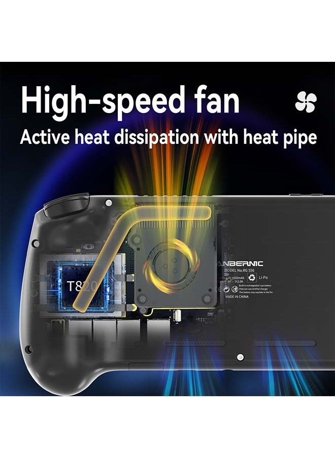 ANBERNIC  - ANBERNIC RG556 Handheld Game Console Unisoc T820 Android 13 5.48 inch AMOLED Screen 5500mAh WIFI Bluetooth Retro Video Players (Blue 256G) - Image 1