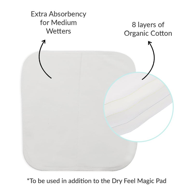 superbottoms Baby Booster Pad For Cloth Diapers | Washable, Reusable, Organic Cotton Cloth Diaper Soaker High Absorbing Cloth Diaper Insert | Easy To Wash And Quick Drying Insert, 1 Count - Image 3