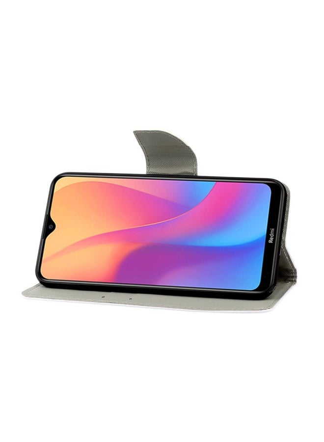BURAQ Case Cover For Xiaomi Redmi 9A Colored Drawing Pattern Horizontal Flip Leather Case with Holder & Card Slots & Wallet(Lily) - Image 4