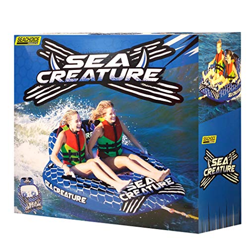 Seachoice Sea-Creature Towable Tube, Open Top Boat Tube w/ Backrests, 2 Person, 60 In. X 58 In. - Image 4